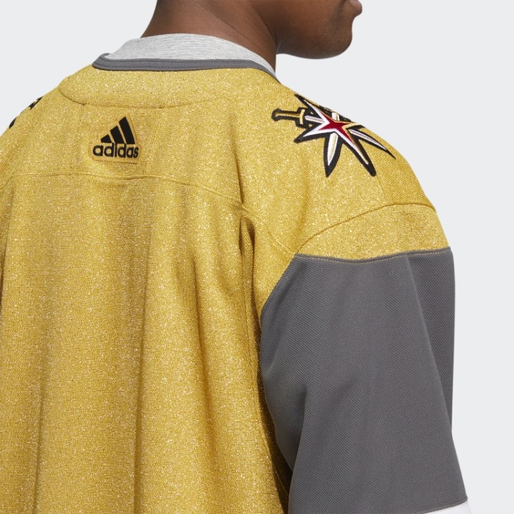Camisola Autêntica Dos Cavaleiros De Ouro Dourado Metálico Adidas