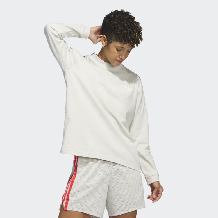 Select T-shirt De Manga Comprida Com Gola Falsa Adidas