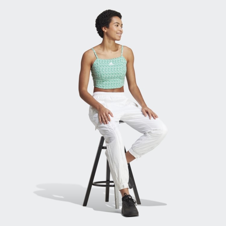 Regata Com Inspiração Em Espartilho Estampado Adidas Fashion Verde Da Corte
