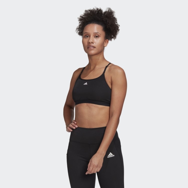 Sutiã Preto Aeroreact Com Suporte Leve Adidas