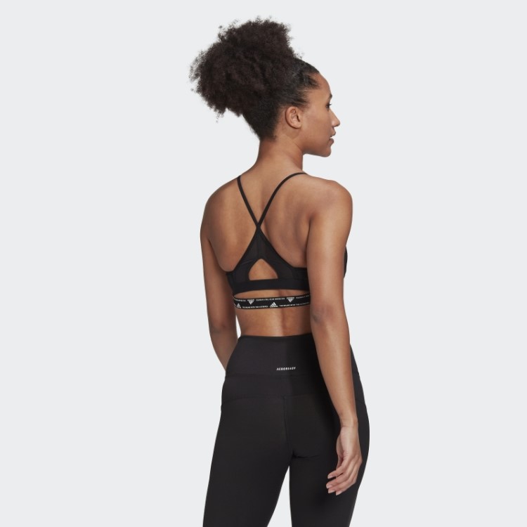 Sutiã Leve Para Treino Aeroreact Adidas Preto