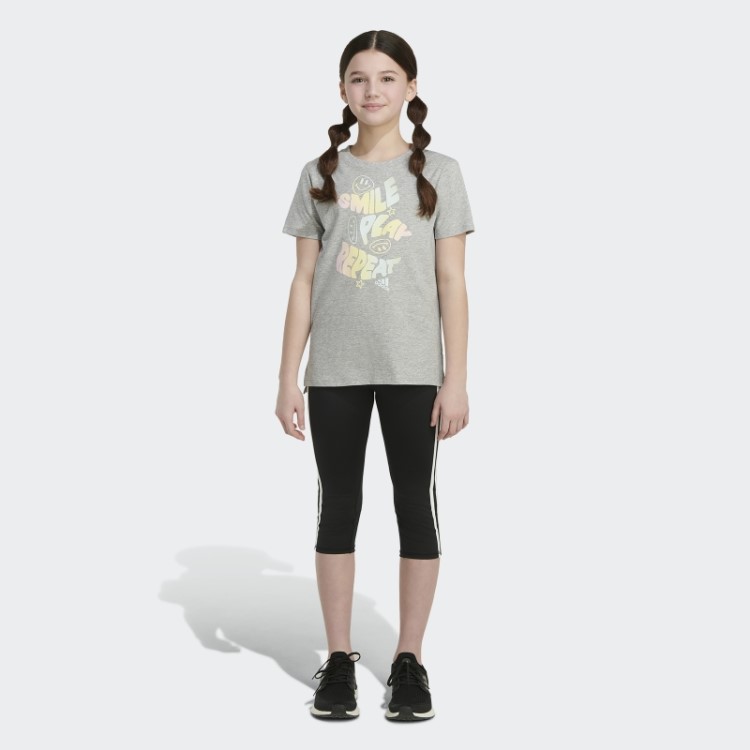 T-shirt De Manga Curta Com Ventilação Cinza Médio Adidas
