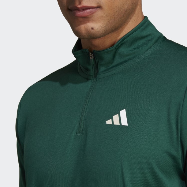 Camiseta Manga Longa Com Zíper 1/4 Verde Clube Esportivo Adidas