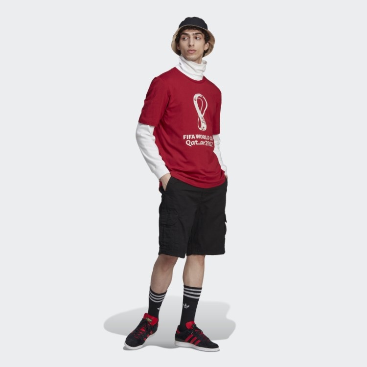Camiseta Marrom Adidas Fifa World Cup 2022 Estampada