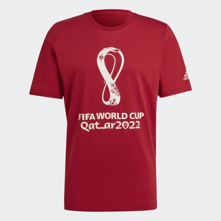 Camiseta Marrom Adidas Fifa World Cup 2022 Estampada