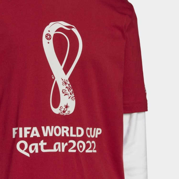 Camiseta Marrom Adidas Fifa World Cup 2022 Estampada