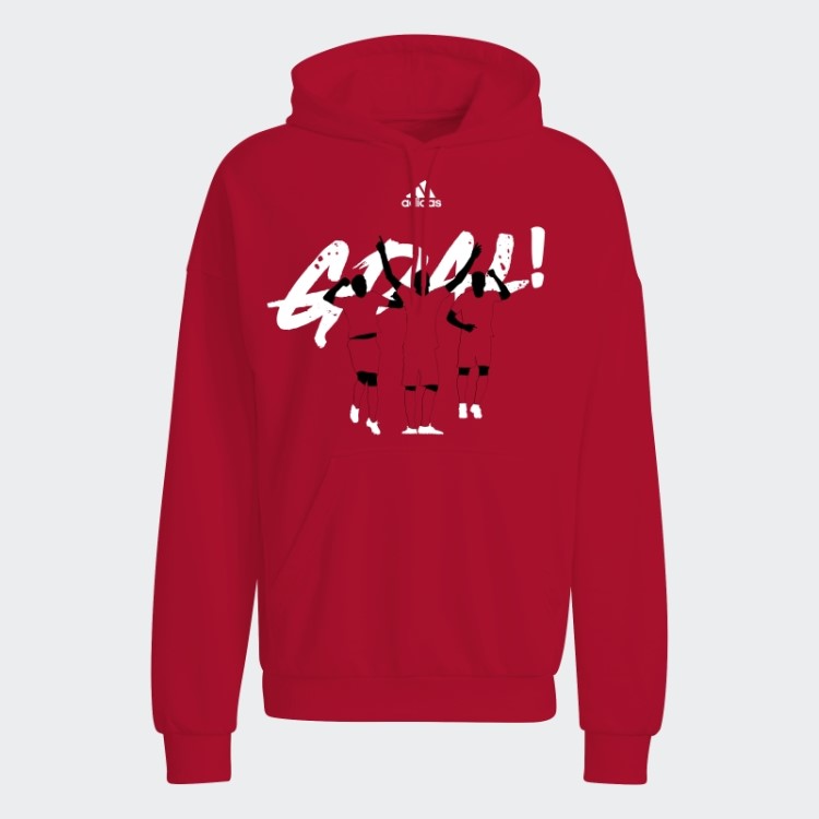 Gola Moletom Vermelho Adidas Vermelho