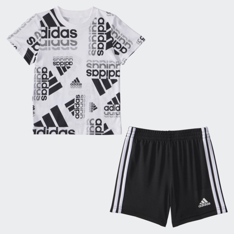 Camiseta Branca Ib Ctn Aop Conjunto Curto Adidas