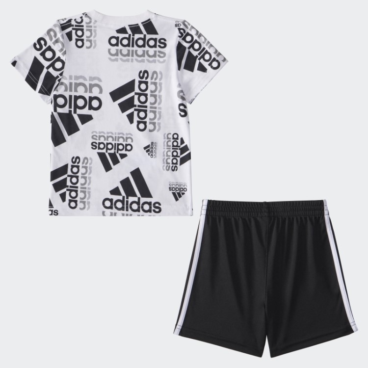 Camiseta Branca Ib Ctn Aop Conjunto Curto Adidas