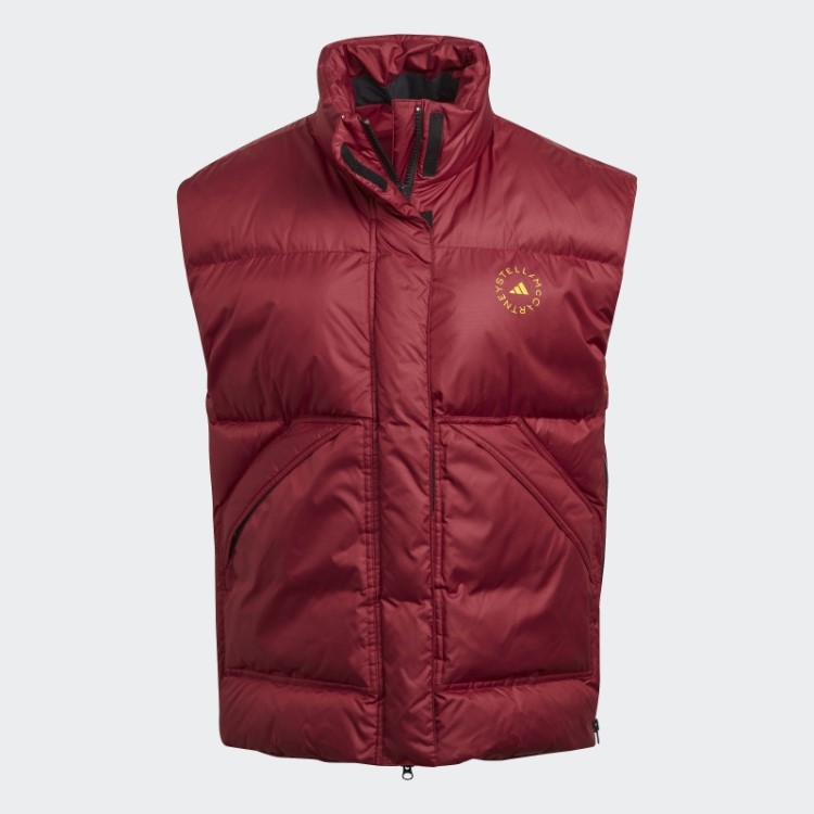 Adidas By Stella Mccartney Colete De Inverno Acolchoado Vinho Quente