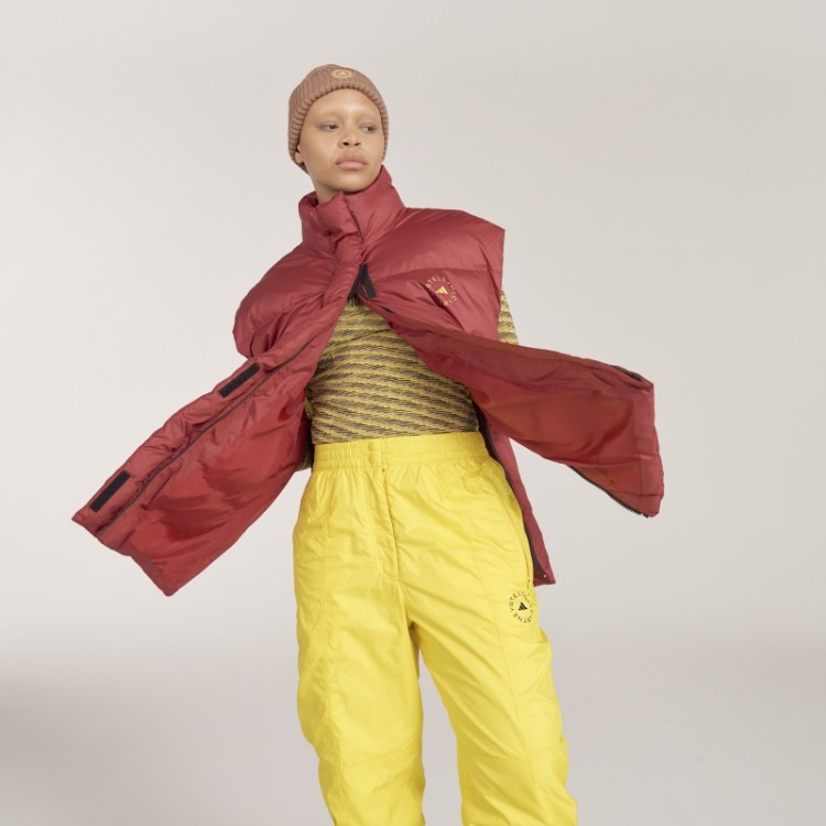 Adidas By Stella Mccartney Colete De Inverno Acolchoado Fashion Bordô