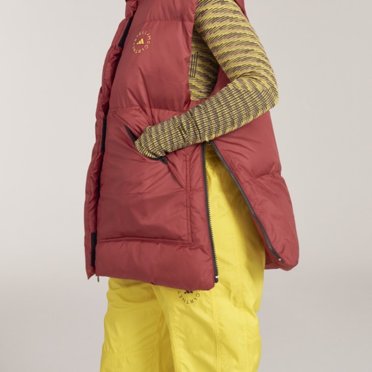 Adidas By Stella Mccartney Colete De Inverno Acolchoado Fashion Bordô