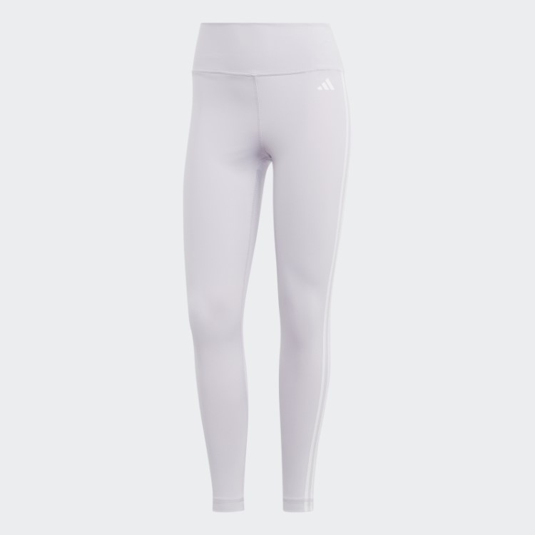 Legging 7/8 Cintura Alta Adidas Train Essentials 3 Listras Silver Dawn