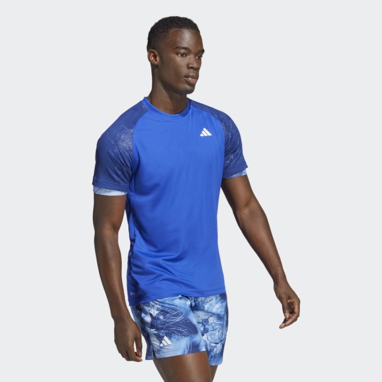 Camiseta Melbourne Tennis Heat.rdy Raglan Azul Adidas