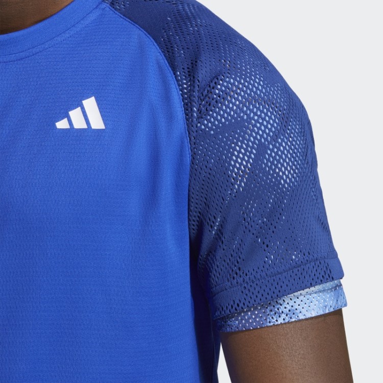 Camiseta Melbourne Tennis Heat.rdy Raglan Azul Adidas