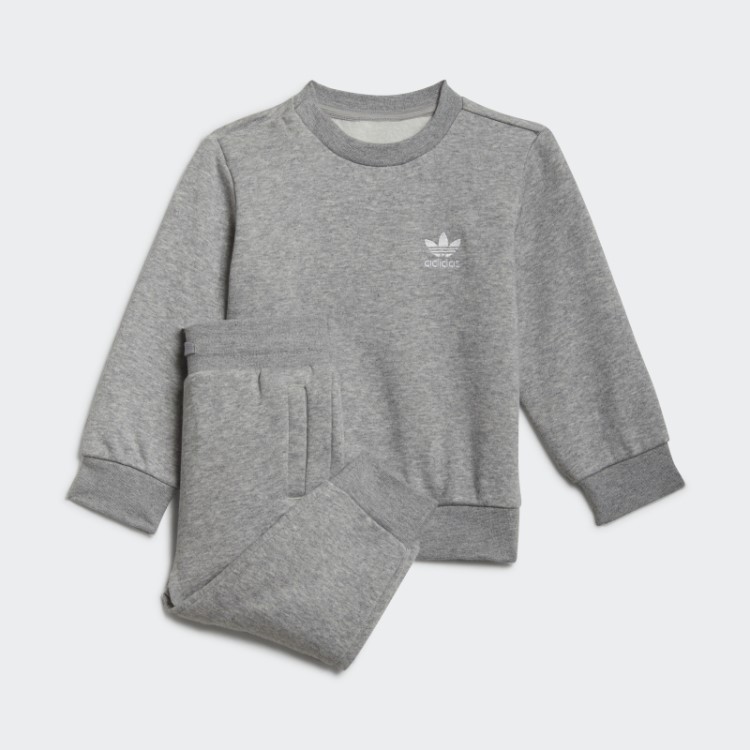 Conjunto De Tripulação Adicolor Cinza Médio Adidas