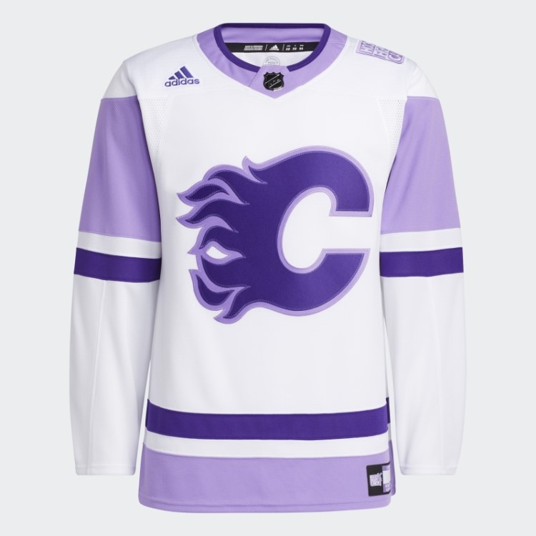 Camisa Branca Adidas Flames Hóquei Luta Contra O Câncer