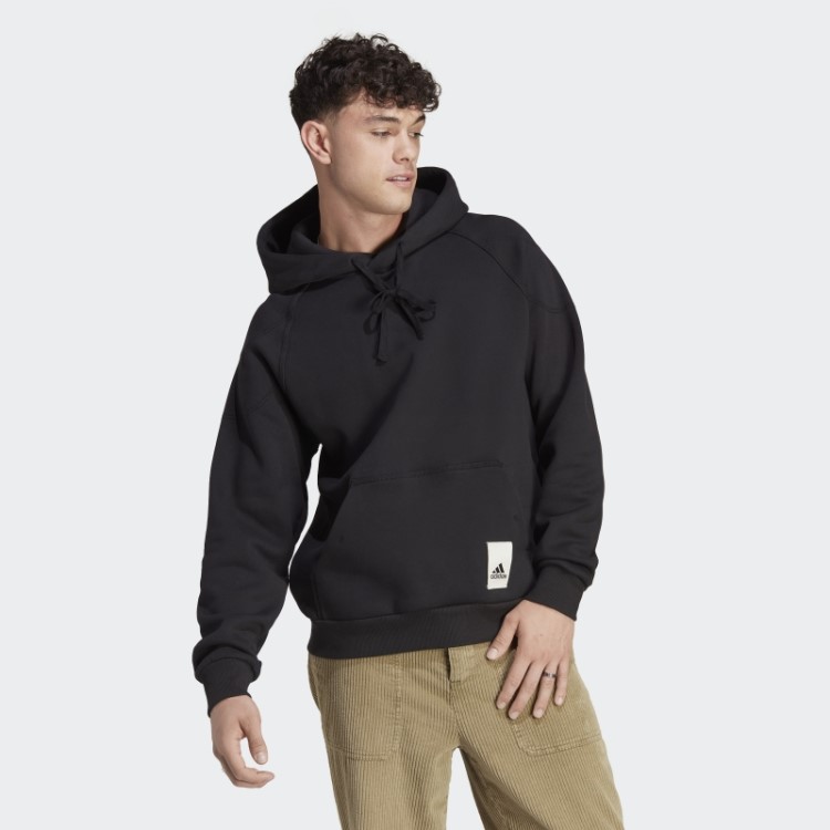 Adidas Lounge Moletom Com Capuz De Lã Preto