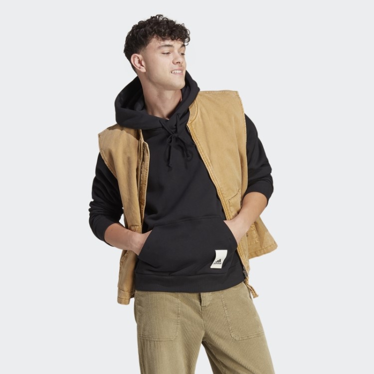 Adidas Lounge Moletom Com Capuz De Lã Preto