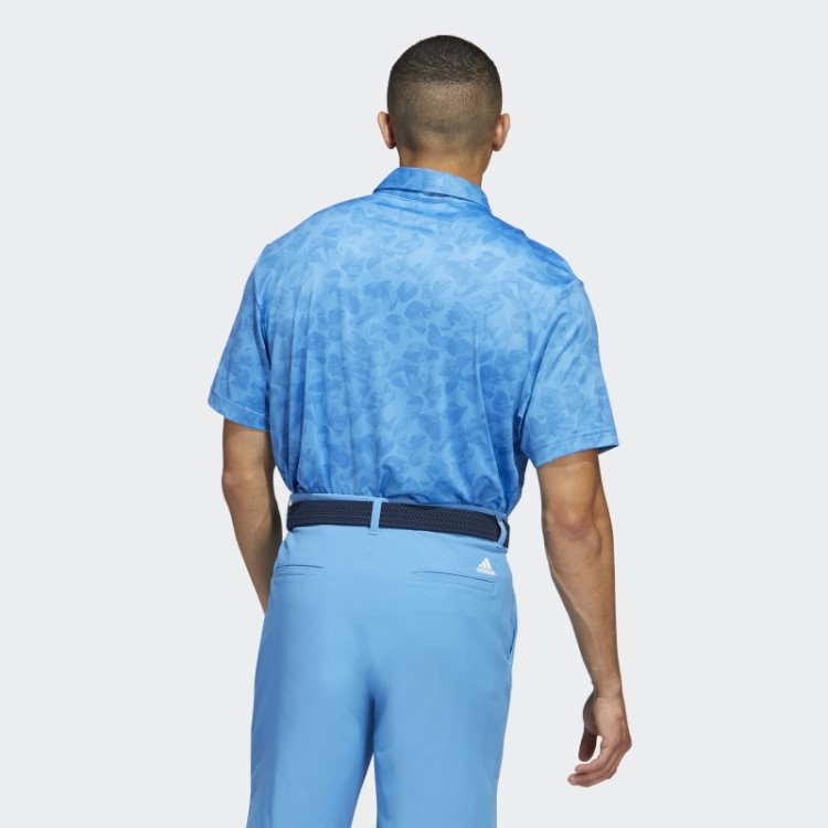 Adidas Camisa Polo Azul Com Estampa Prisma
