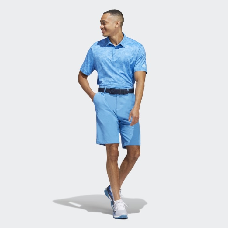 Adidas Camisa Polo Azul Com Estampa Prisma
