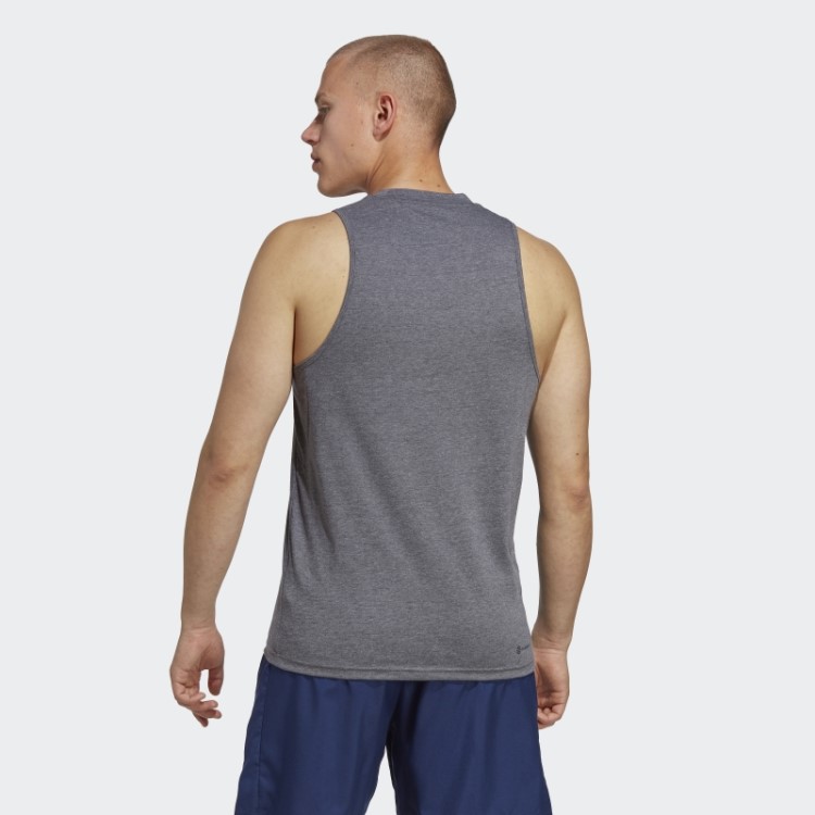 Camiseta Sem Mangas Para Treino Adidas Train Essentials Feelready Em Urze Cinza Escuro