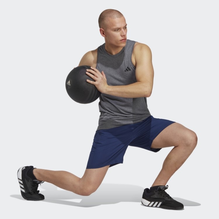 Camiseta Sem Mangas Para Treino Adidas Train Essentials Feelready Em Urze Cinza Escuro
