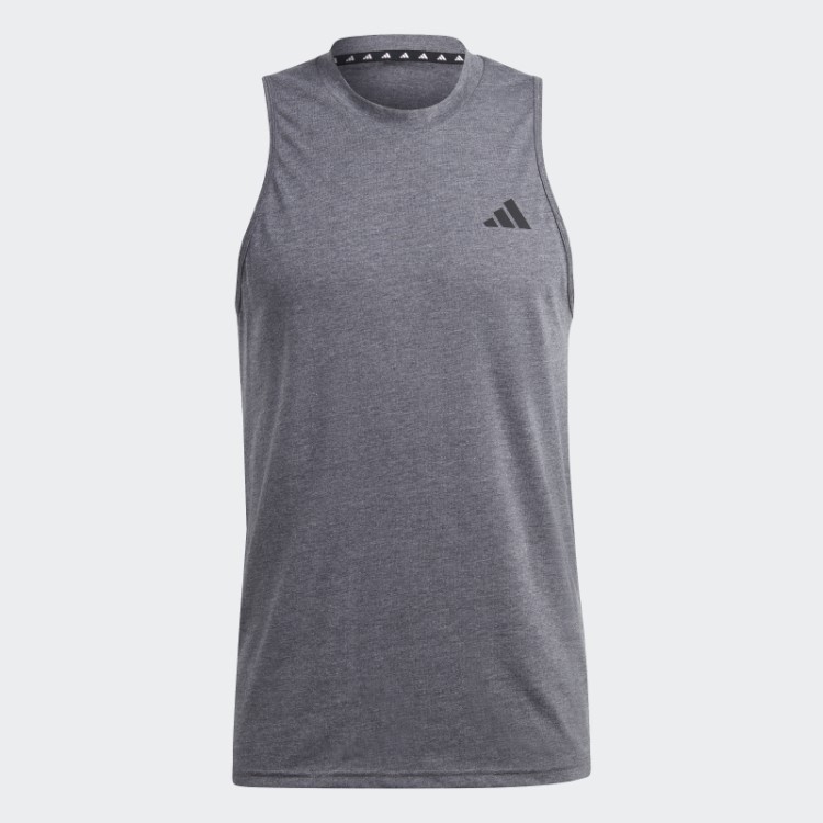 Camiseta Sem Mangas Para Treino Adidas Train Essentials Feelready Em Urze Cinza Escuro