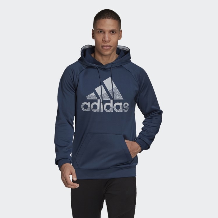 Moletom Com Capuz Adidas Aeroready Game And Go Big Logo Navy