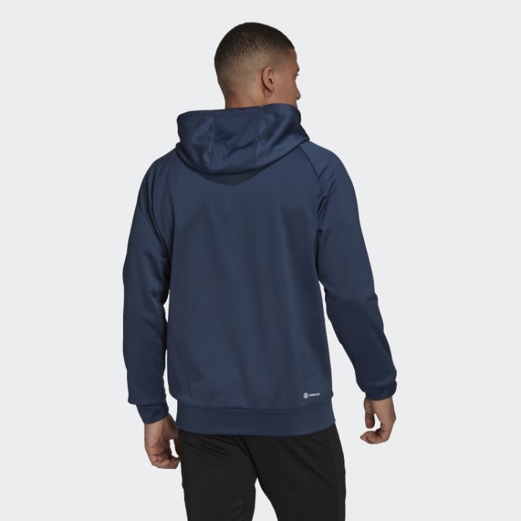 Moletom Com Capuz Adidas Aeroready Game And Go Big Logo Navy