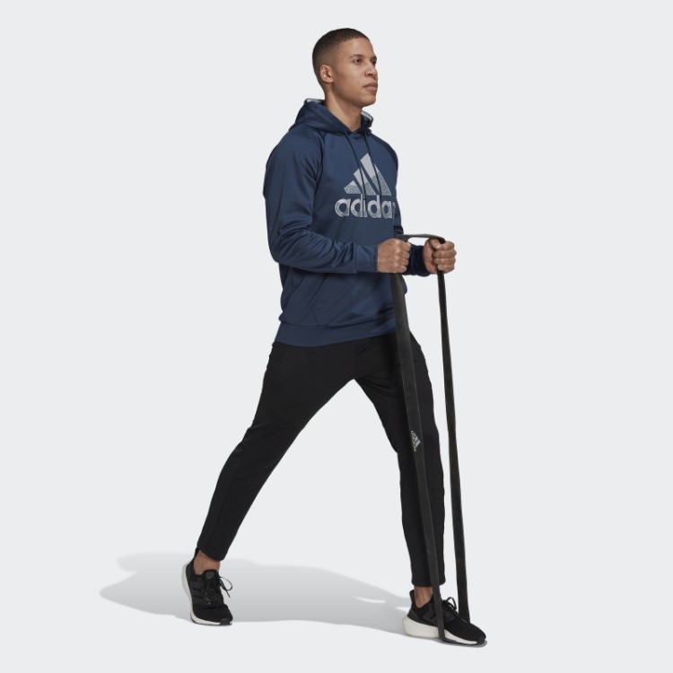 Moletom Com Capuz Adidas Aeroready Game And Go Big Logo Navy
