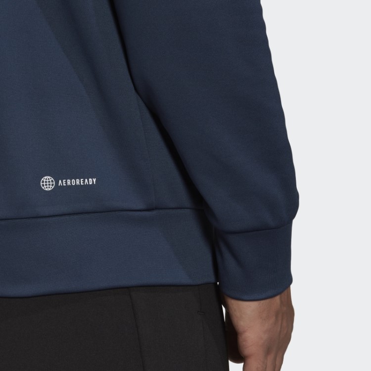 Moletom Com Capuz Adidas Aeroready Game And Go Big Logo Navy