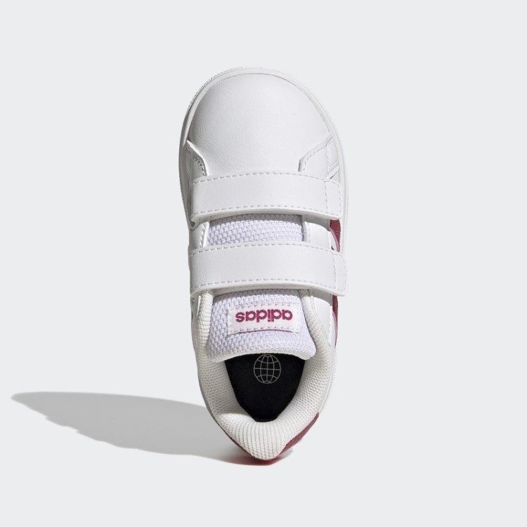Tênis Adidas Grand Court Estilo De Vida Hook And Loop Real Magenta