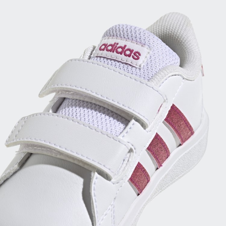 Tênis Adidas Grand Court Estilo De Vida Hook And Loop Real Magenta