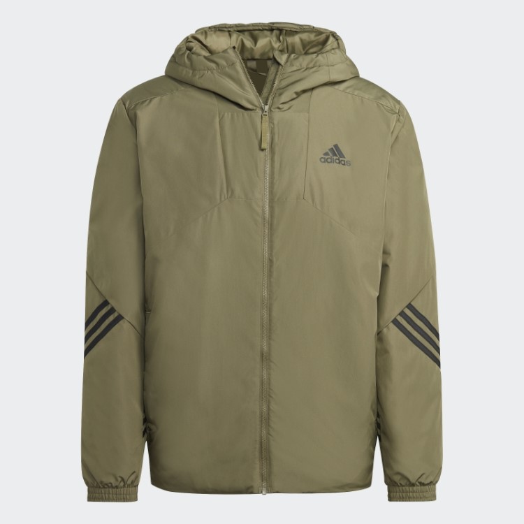 Jaqueta Esportiva Com Capuz Adidas Olive