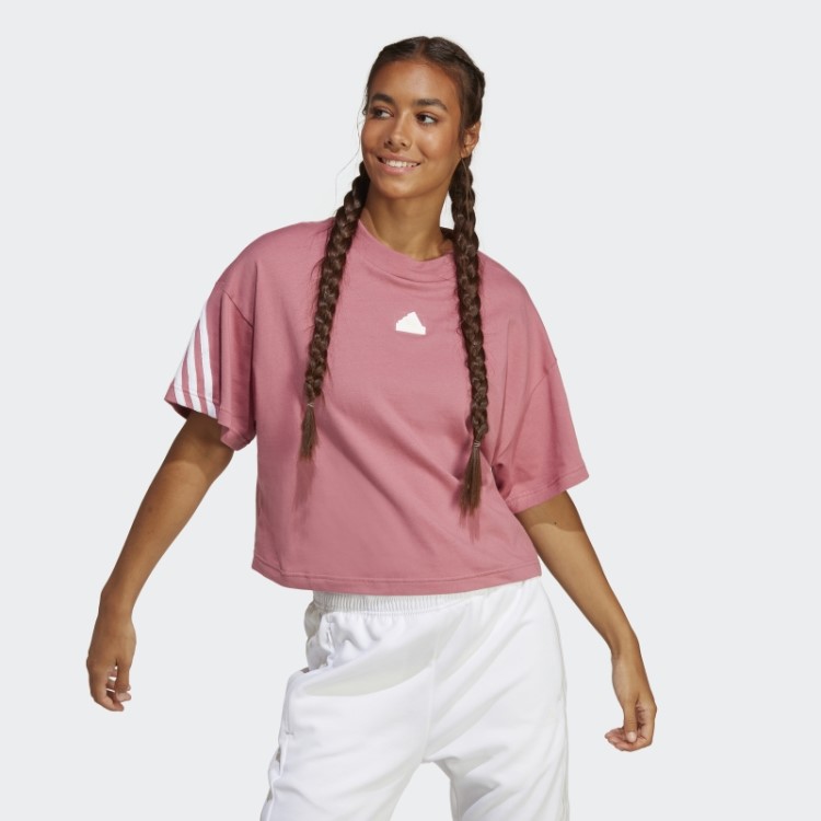 Camiseta Com As Três Listras Pink Future Icons Da Adidas