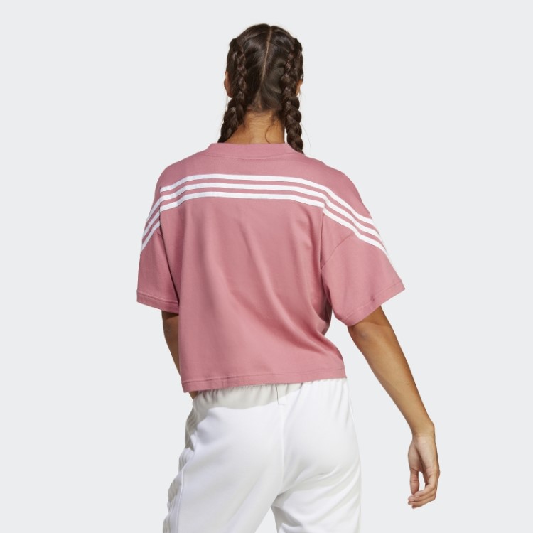 Camiseta Com As Três Listras Pink Future Icons Da Adidas