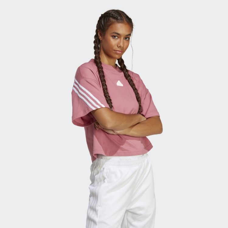 Camiseta Com As Três Listras Pink Future Icons Da Adidas