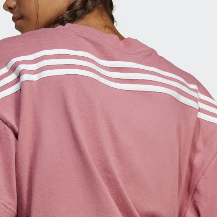 Camiseta Com As Três Listras Pink Future Icons Da Adidas