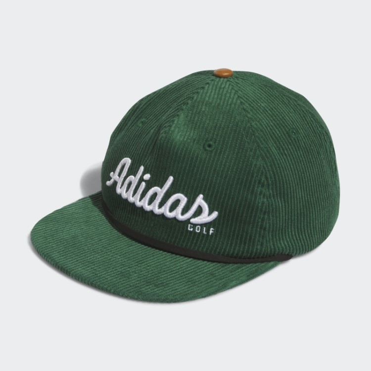 Chapéu De Corda De Cinco Painéis De Couro De Veludo Verde Escuro Adidas