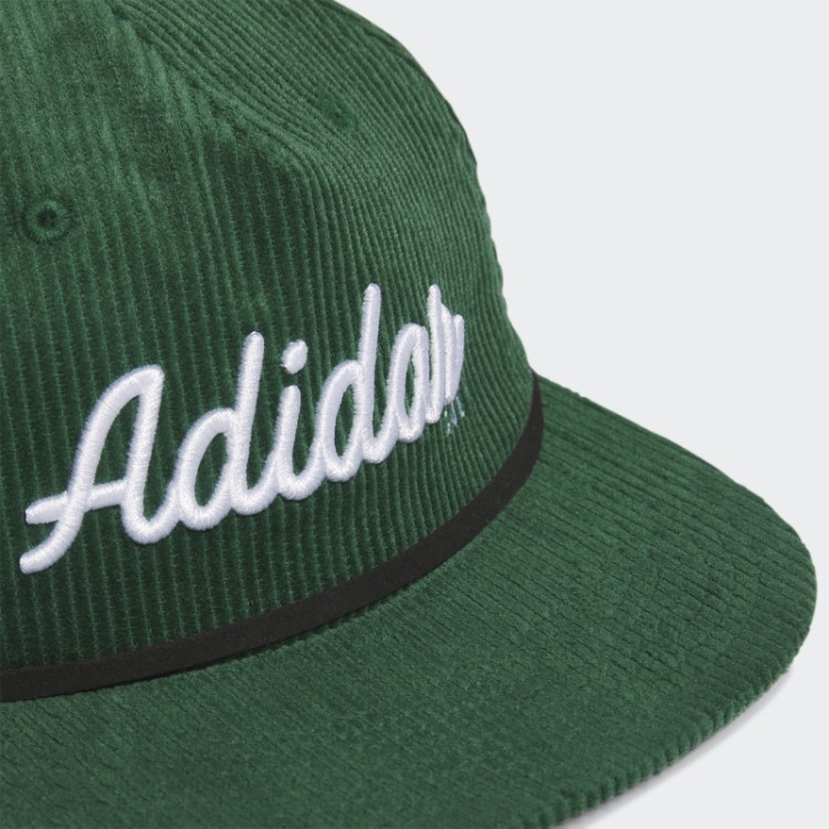 Chapéu De Corda De Cinco Painéis De Couro De Veludo Verde Escuro Adidas