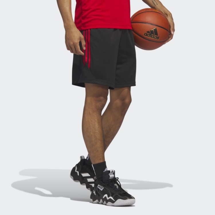 Shorts De Basquete Legends 3 Listras Preto Adidas
