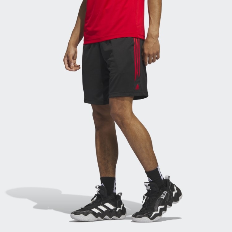 Bermuda De Basquete Adidas Legends 3 Listras Moda Preta