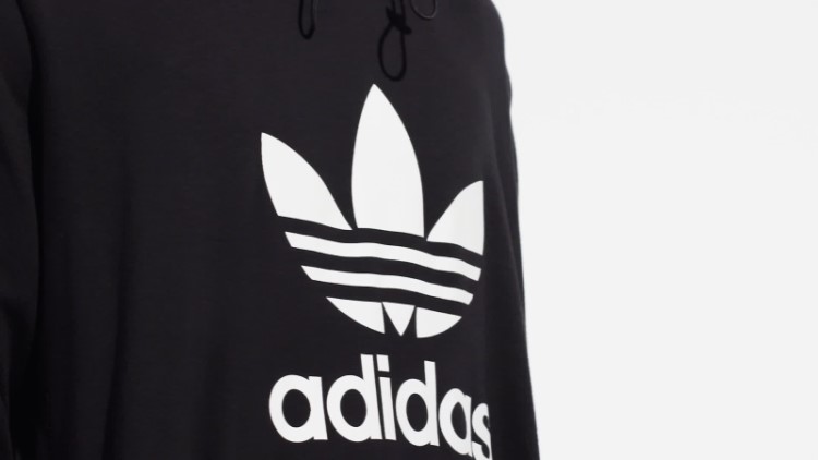 Moletom Adicolor Classics Com Capuz Em Tecido Clash Trefoil Preto Adidas