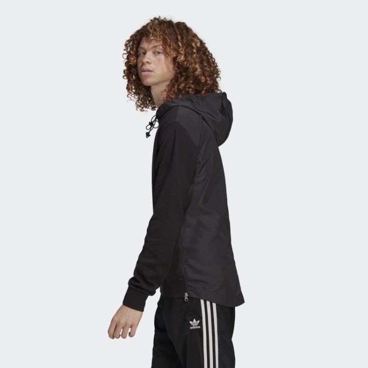 Moletom Adicolor Classics Com Capuz Em Tecido Clash Trefoil Preto Adidas