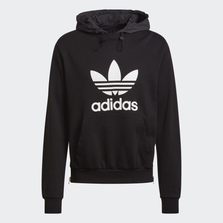 Moletom Adicolor Classics Com Capuz Em Tecido Clash Trefoil Preto Adidas