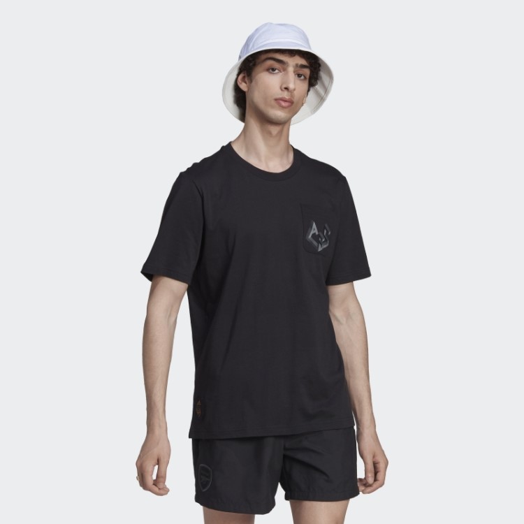 Camiseta Com Estampa Arsenal Adidas Preta