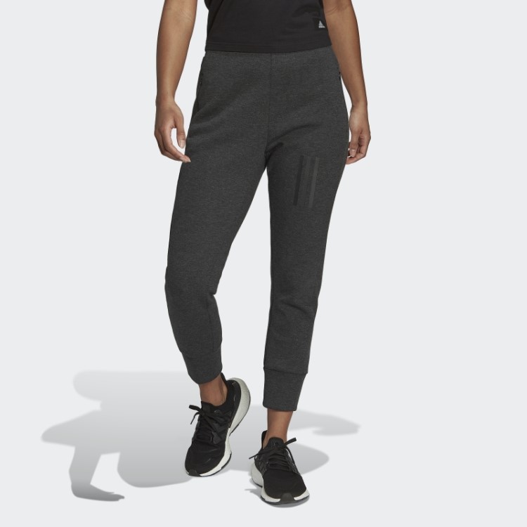 Calça Cintura Alta Missão Vitória Slim Fit Preto Melange Adidas Fashion