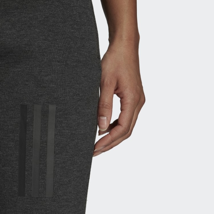 Calça Cintura Alta Missão Vitória Slim Fit Preto Melange Adidas Fashion
