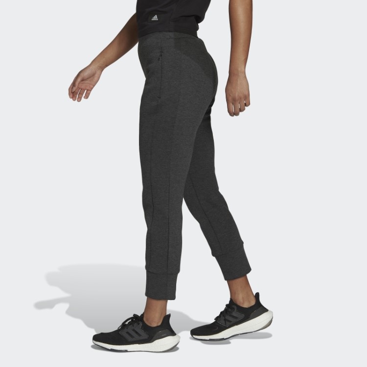 Calça Cintura Alta Missão Vitória Slim Fit Preto Melange Adidas
